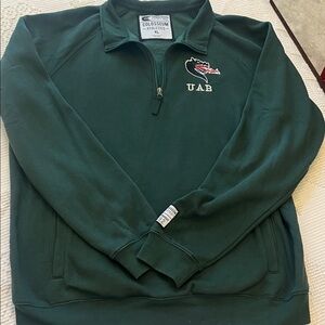 Colosseum Dark Green Zip-Up Men's Sweater